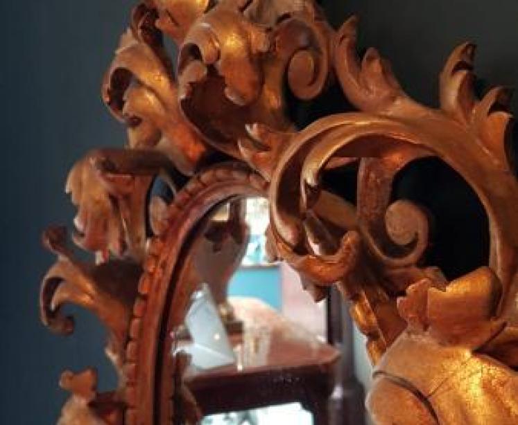 Edwardian Timber Gilt Rocco Style Mirror - Image 4
