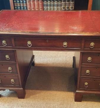 Regency Period Mahogany Pedestal Desk