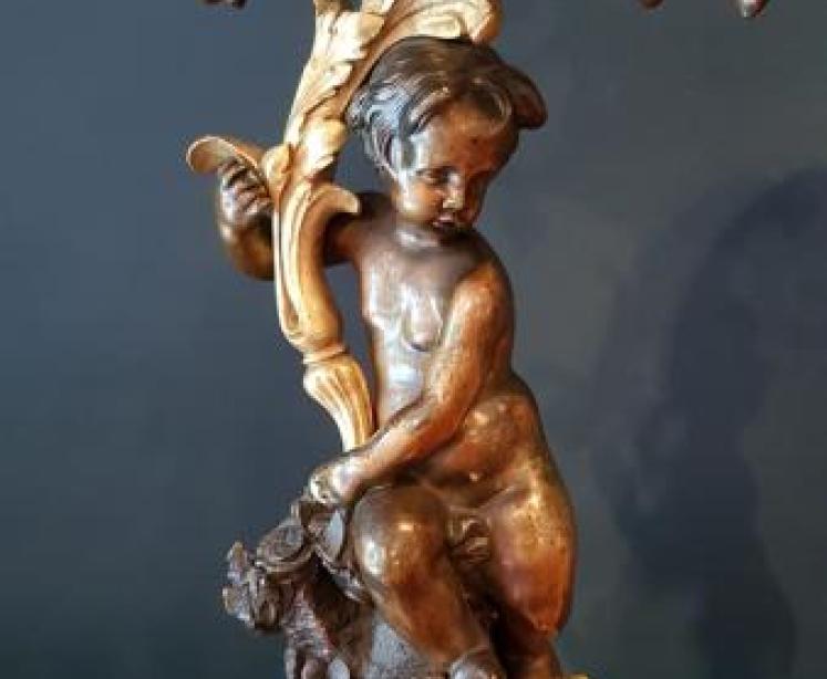 Outstanding Pair of Ormolu & Bronze Candelabra - Image 6