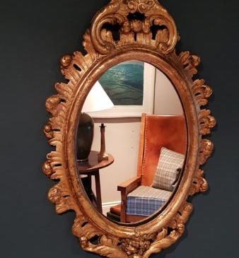 Victorian Timber Gilt Oval Mirror