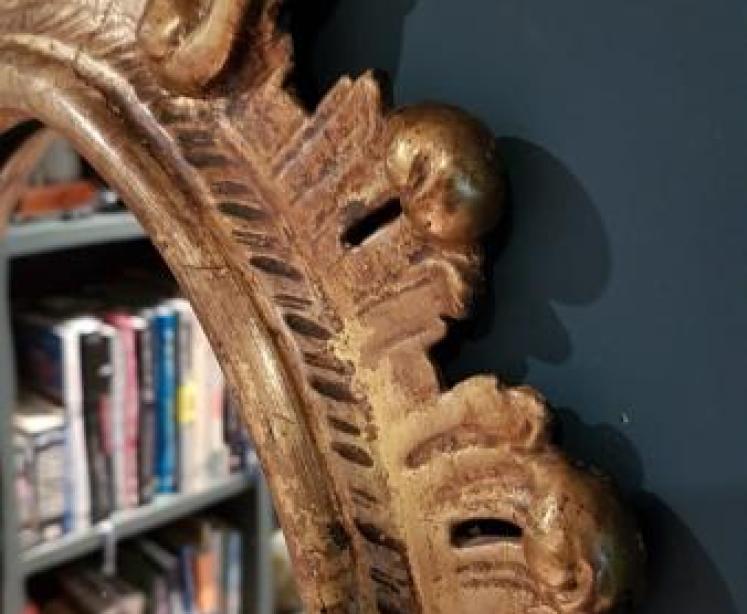 Victorian Timber Gilt Oval Mirror - Image 4