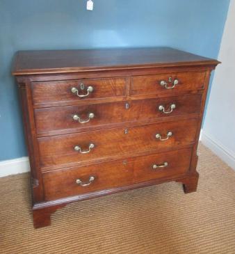 George III Period Walnut Chest of Drawers