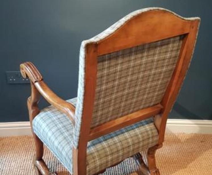 Pair of Victorian Walnut Framed Arm Chairs - Image 3