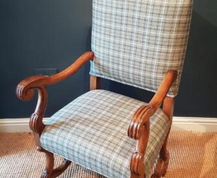 Pair of Victorian Walnut Framed Arm Chairs - Image 4