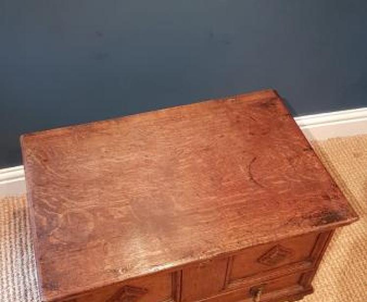 Small George II Oak Coffer - Image 2