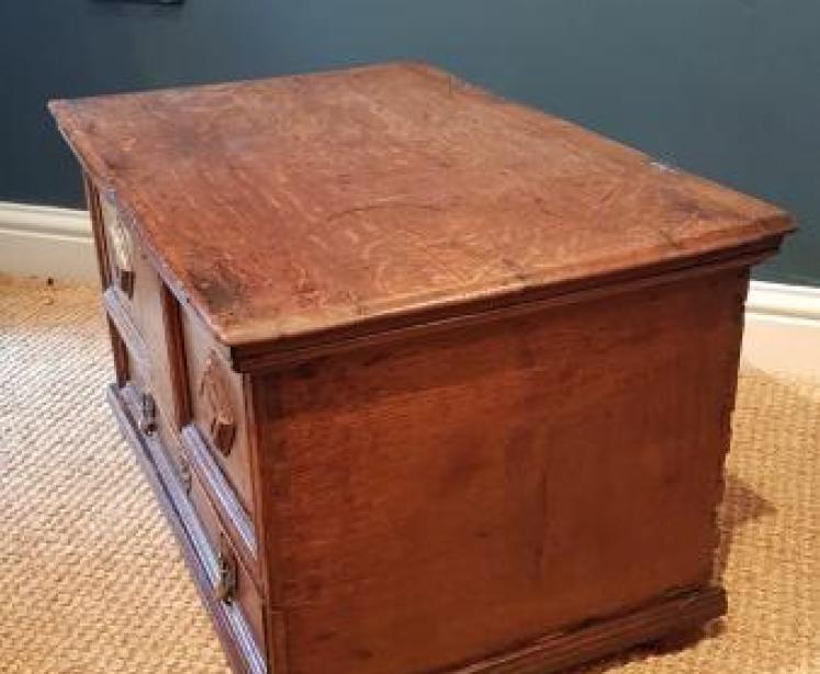 Small George II Oak Coffer - Image 3