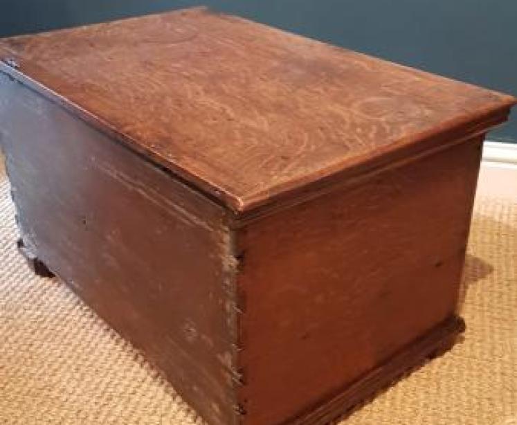 Small George II Oak Coffer - Image 4