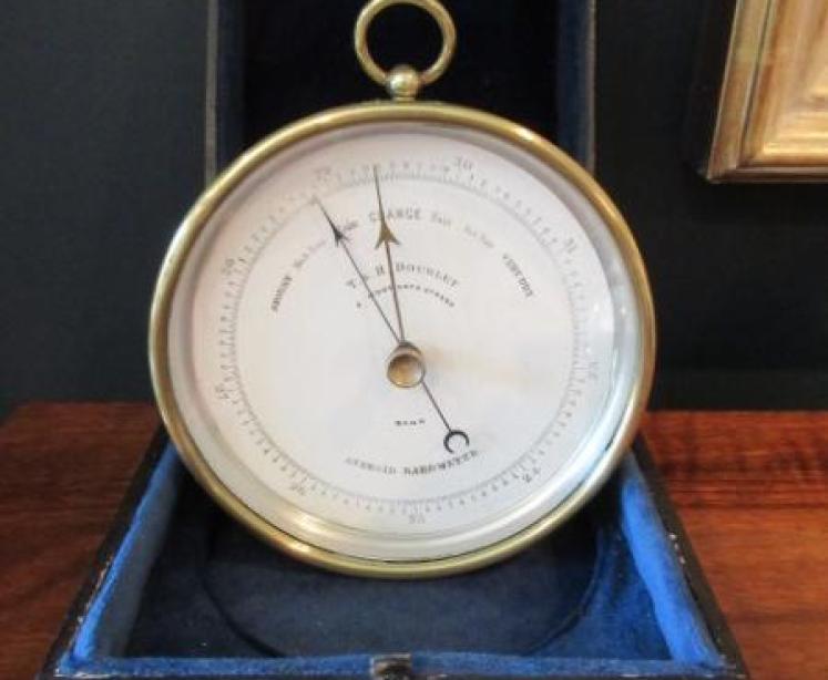 Antique London Marine Barometer in Original Case - Image 1