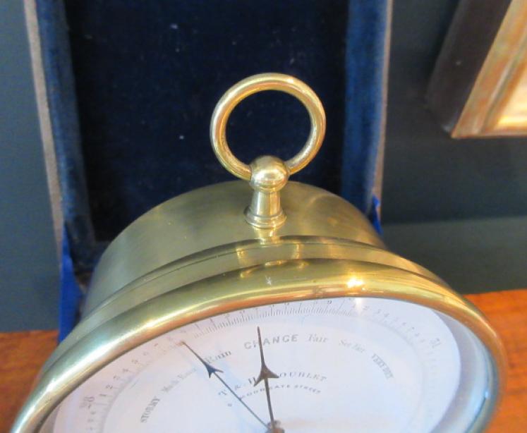 Antique London Marine Barometer in Original Case - Image 3