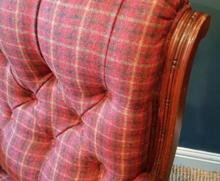 Antique Mahogany Open Arm Chair - Image 4