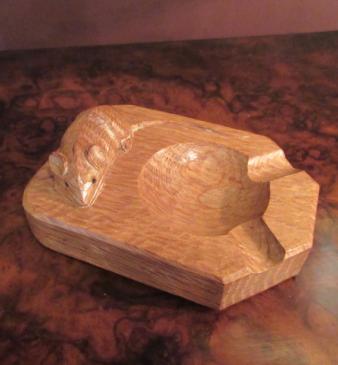 Mouseman Adzed Oak Ash Tray