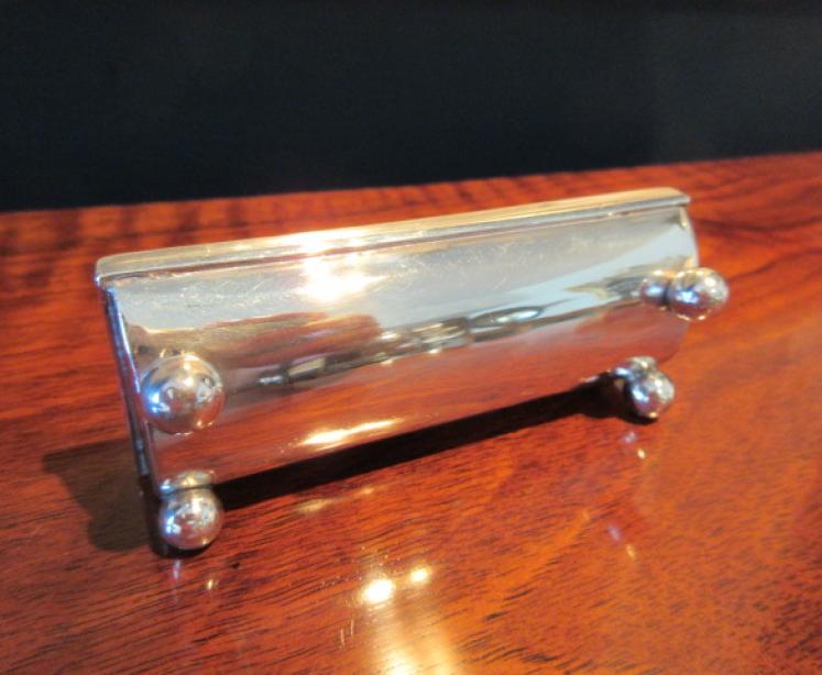 Immaculate Antique Silver Triple Stamp Box - Image 5