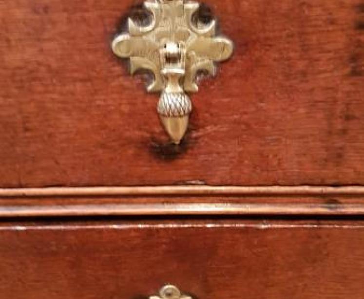 Superb Original Small George II Oak Bureau  - Image 6