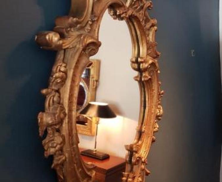Victorian Timber Gilt Rococo Style Mirror - Image 2