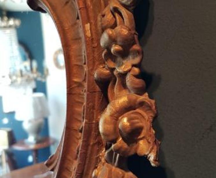 Victorian Timber Gilt Rococo Style Mirror - Image 5