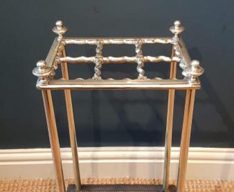 Superb Victorian Brass and Cast Iron Stick Stand  - Image 1