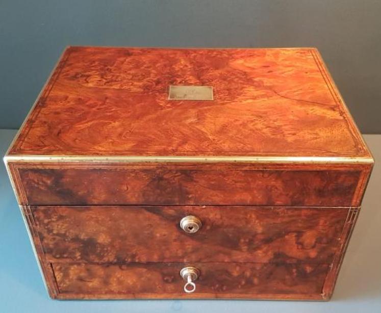 Superb Victorian Walnut and Silver Travelling Box - Image 7
