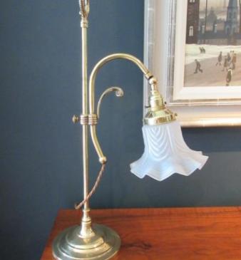 Edwardian Period Rise & Fall Table Lamp