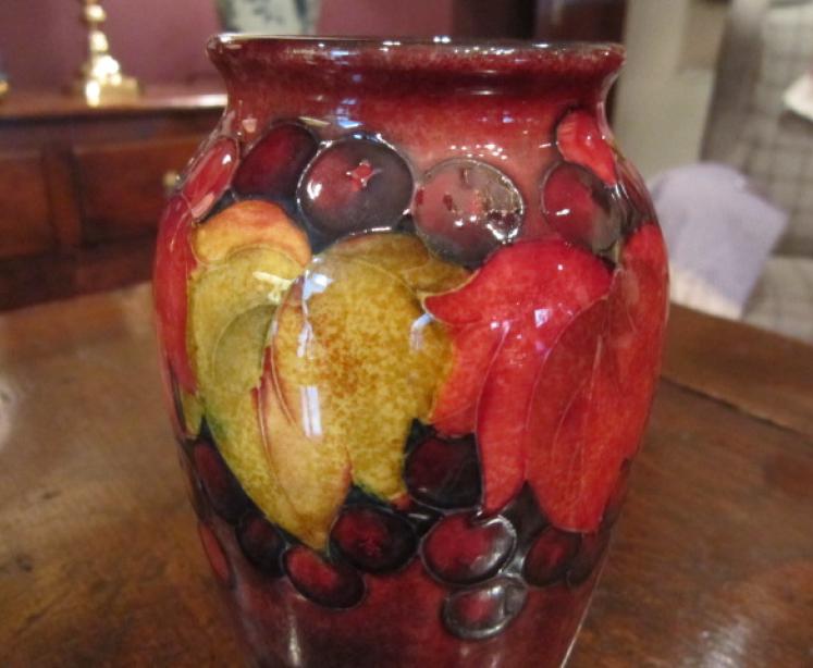 Moorcroft Leaf & Berries Speckled Flambe Vase - Image 2