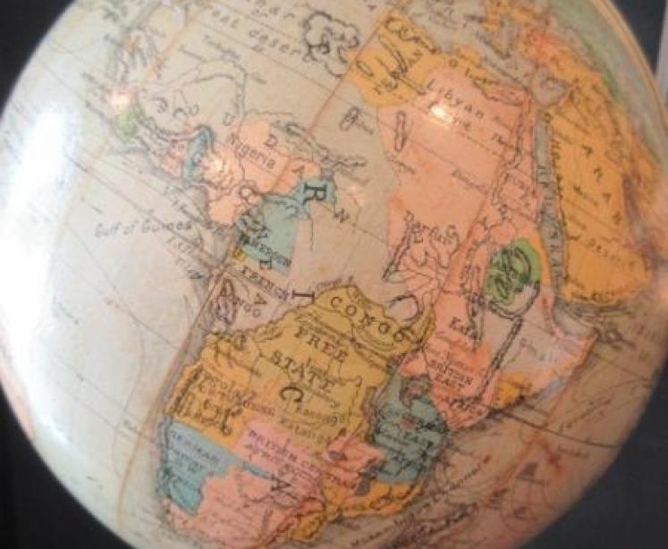 1920's 8" Papier Mache Terrestrial Globe - Image 6