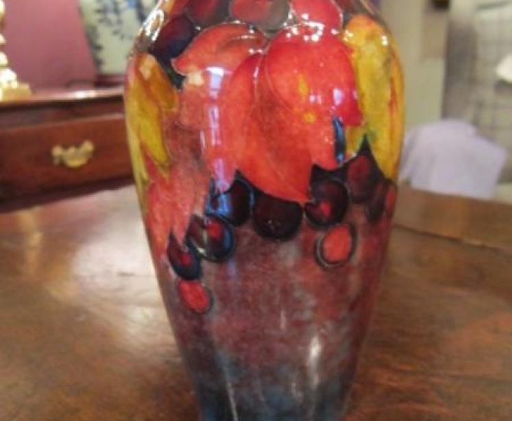Moorcroft Leaf & Berries Speckled Flambe Vase - Image 4