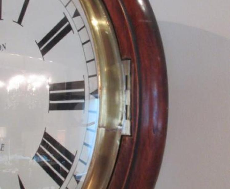Antique Single Fusee 14" Dial Carlisle Wall Clock - Image 3