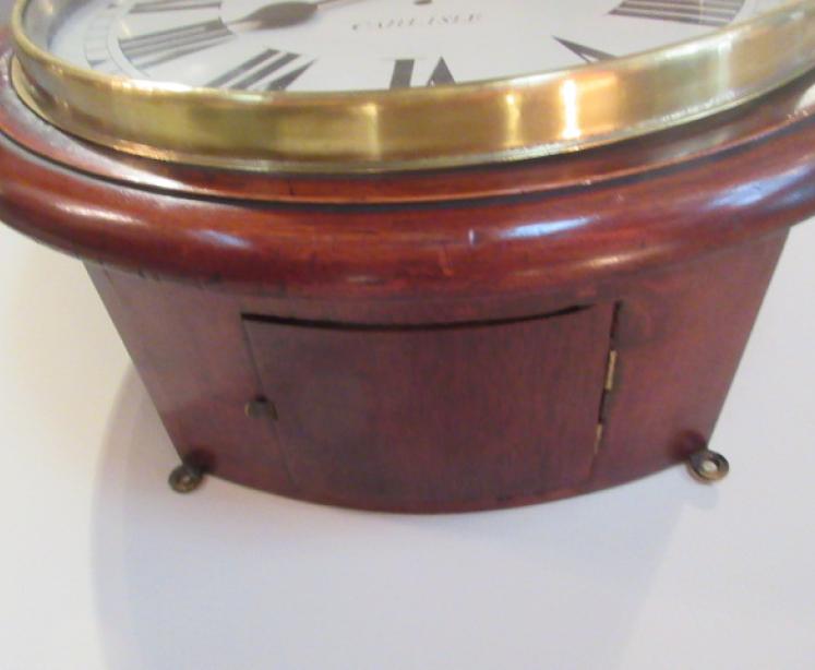 Antique Single Fusee 14" Dial Carlisle Wall Clock - Image 6