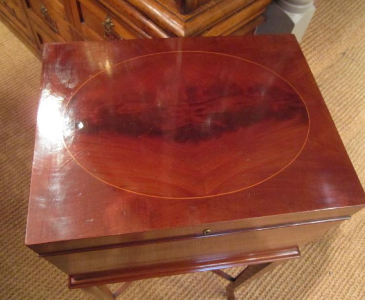 Superb Edwardian Inlaid Dressing Case on Stand - Image 4