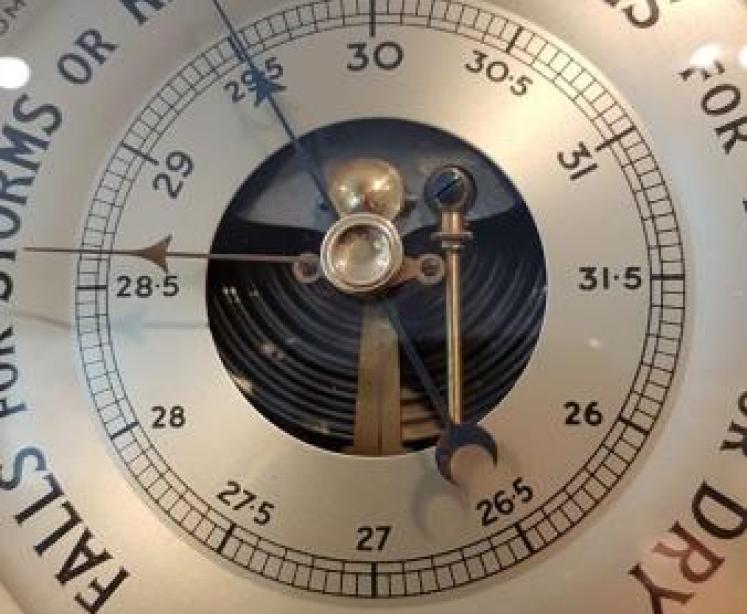 Superb Victorian Carved Mahogany Wheel Barometer - Image 3