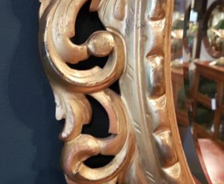 Superb Victorian Timber Gilt Oval Mirror - Image 5