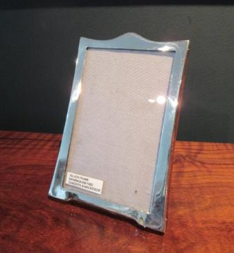 George V Period Silver Shaped Top Photo Frame