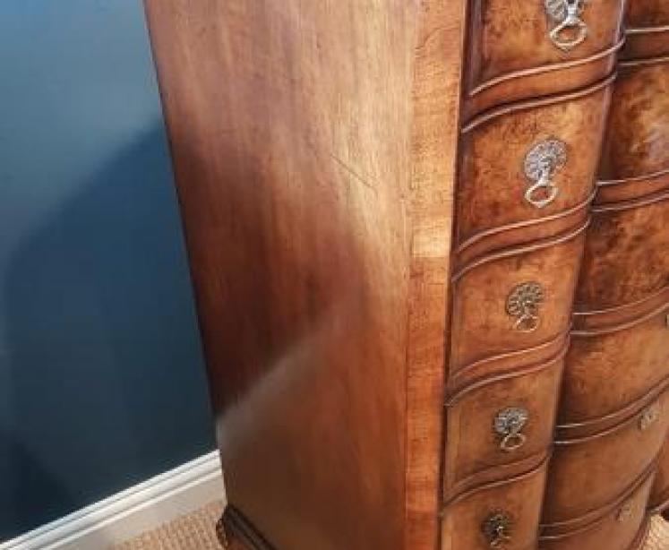 Fine 19th Century Burr Walnut Tallboy - Image 2