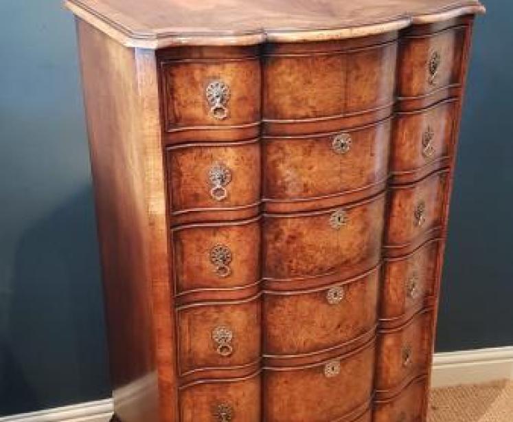 Fine 19th Century Burr Walnut Tallboy - Image 3