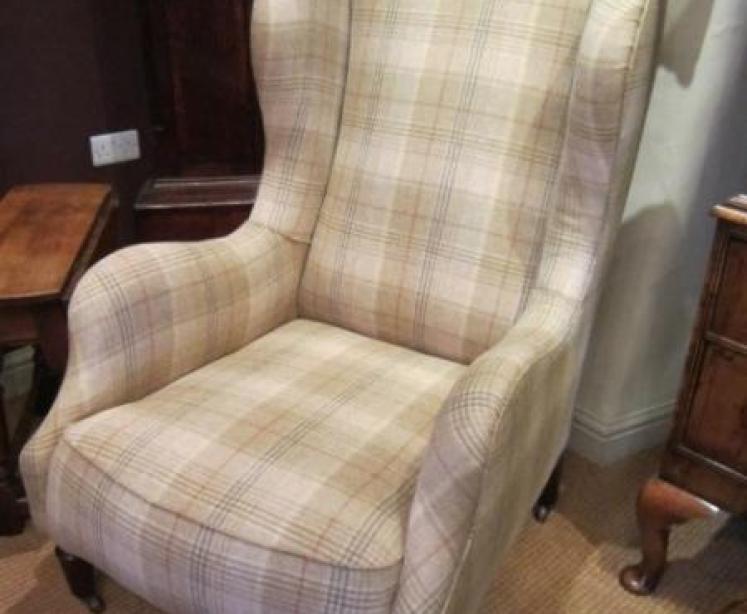 Top Quality Victorian Upholstered Wing Back Armchair - Image 1