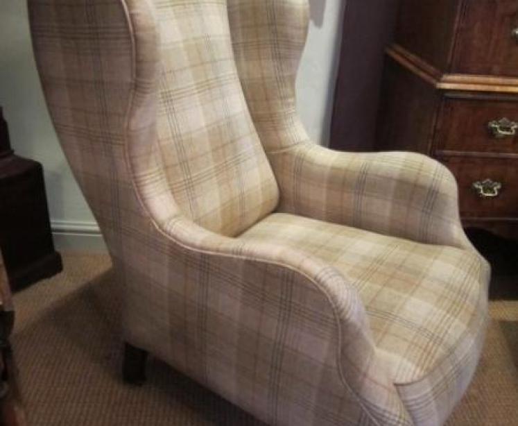 Top Quality Victorian Upholstered Wing Back Armchair - Image 4