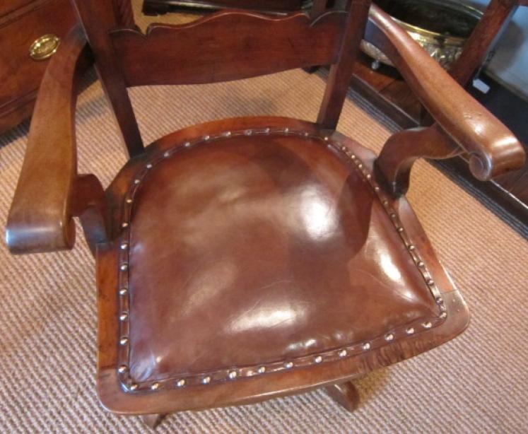 Arts & Crafts Period Mahogany Swivel Desk Chair - Image 2