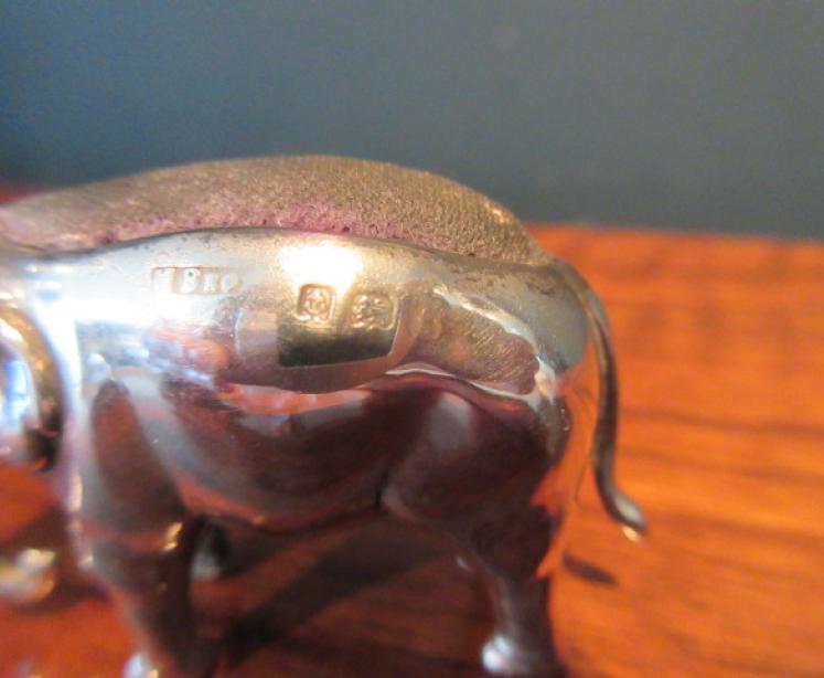 Rare Edwardian Period Silver Elephant Pin Cushion - Image 6