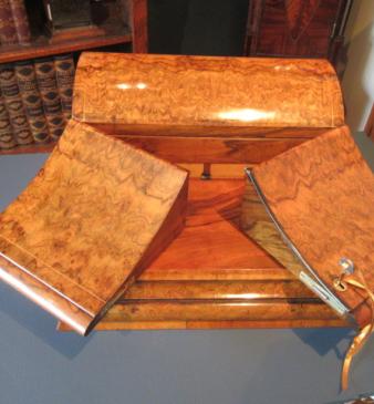 Outstanding Mid Victorian Burr Walnut Stationery Box