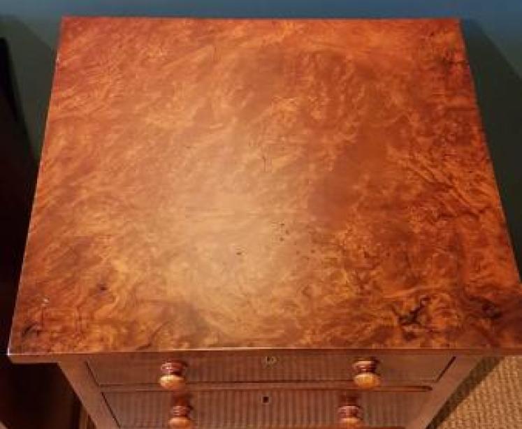 Pair of Matching Victorian Burr Walnut Bedside Cabinets - Image 4