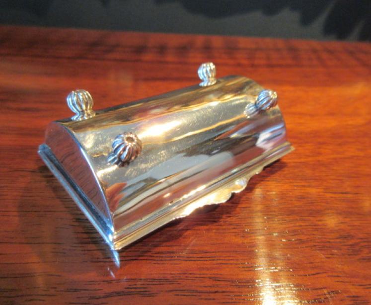 Immaculate Victorian Silver Double Stamp Box - Image 5