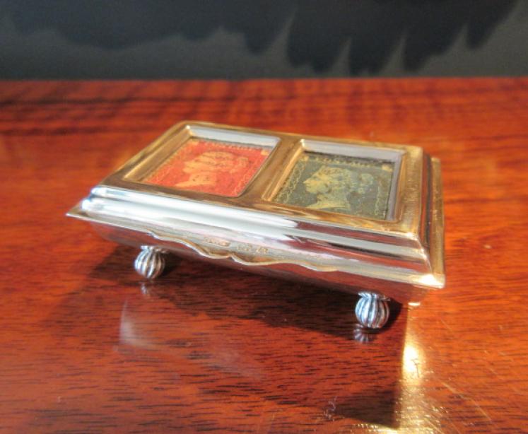 Immaculate Victorian Silver Double Stamp Box - Image 6