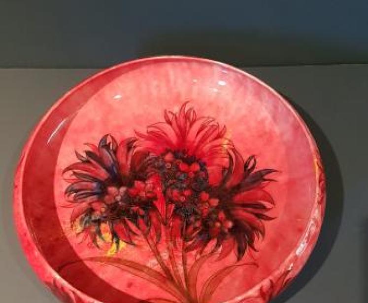 Large Moorcroft Cornflower Flambe Exhibition Bowl - Image 2