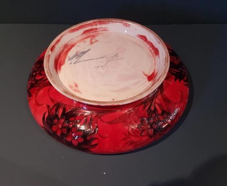 Large Moorcroft Cornflower Flambe Exhibition Bowl - Image 5