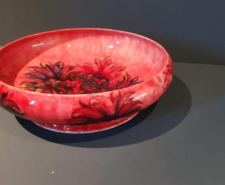 Large Moorcroft Cornflower Flambe Exhibition Bowl - Image 7