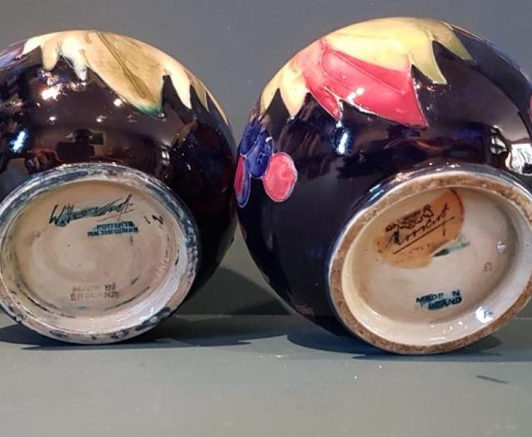 Pair of Moorcroft Leaf and Berries Globular Vases - Image 5