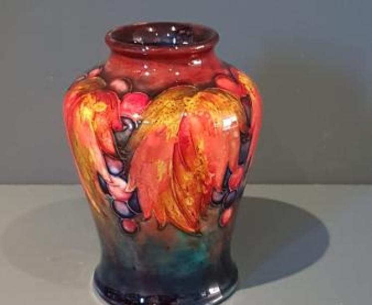 Superb Moorcroft Autumn Leaves and Berries Flambe Vase - Image 1