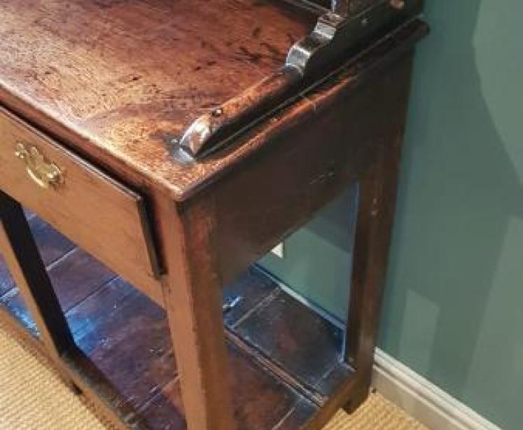 Superb Antique George II Period Oak Open Pot Board Dresser - Image 7