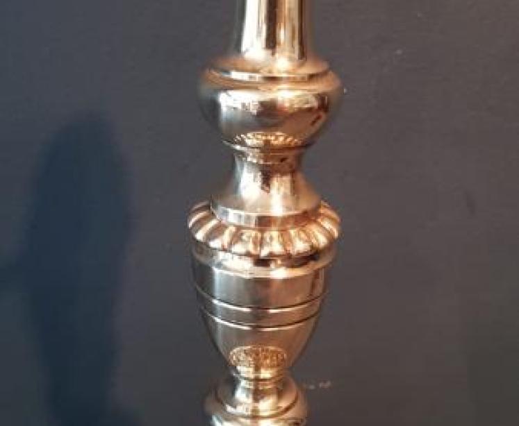 Victorian Cast Brass Lamp Base - Image 4