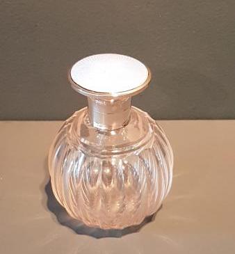 Antique Silver and Enamel Topped Scent Bottle