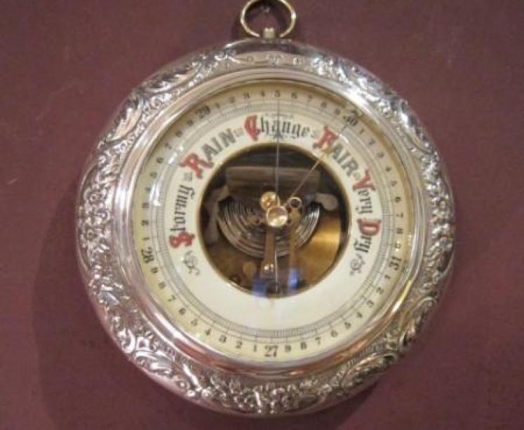 Superb Rare Victorian Silver Mounted Barometer - Image 1